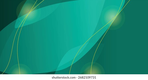 Abstractas Fondo azul oscuro con líneas geométricas de círculo brillante. Moderno patrón de líneas azules brillantes. fondo abstracto verde decorado con lujosas líneas doradas Ilustración vectorial