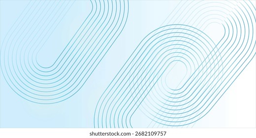 Abstract Dark blue  background with glowing circle geometric lines. Modern shiny blue lines pattern. 