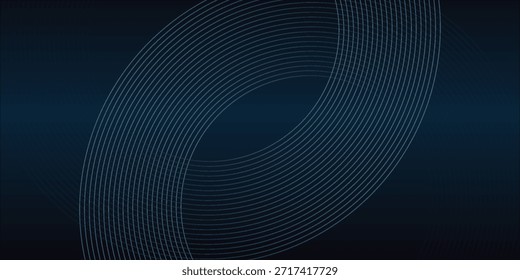 Abstractas Fondo abstracto azul oscuro con líneas circulares brillantes. ilustración vectorial 10 EPS diseño moderno y simple