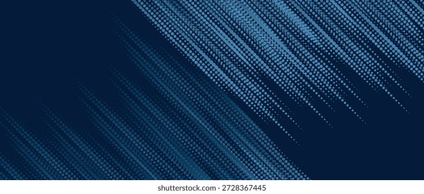 Abstract dark blue background with glowing blue tech dots texture. Modern and futuristic digital data abstract concept.