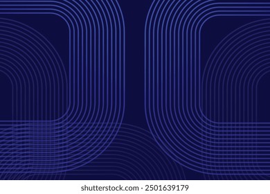 Abstrakter dunkelblauer Hintergrund mit Farbverlauf leuchtenden diagonalen geometrischen Linien.