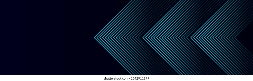 Abstract dark blue background. Light blue arrow dynamic lines. A fast moving soft dot shadow effect lines . Vector illustration eps10.