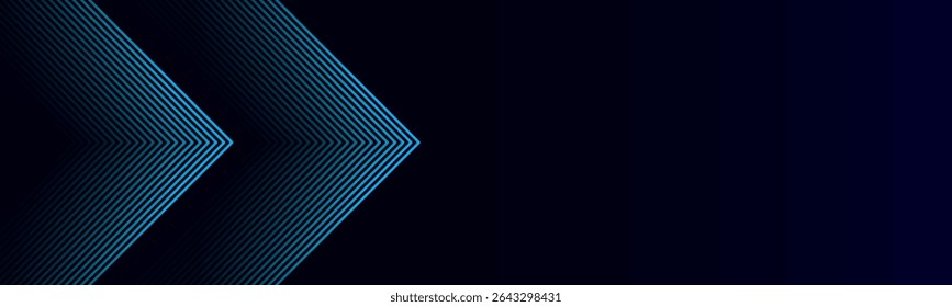 Abstractas fondo azul oscuro. Líneas dinámicas de flecha azul claro. Líneas de efecto de sombra de puntos suaves de movimiento rápido. Ilustración vectorial eps10.