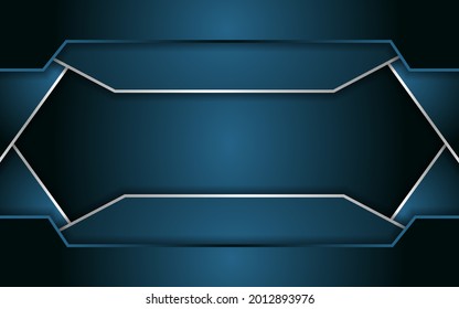 Abstract dark blue background with line metallic