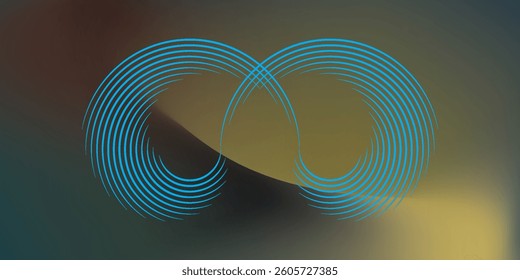 abstract dark blue background with line design in spiral circle shape modern geometric pattern