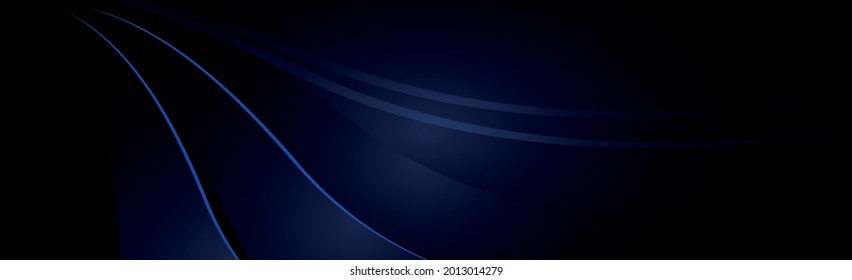 Resumen de fondo azul oscuro con líneas - Ilustración vectorial