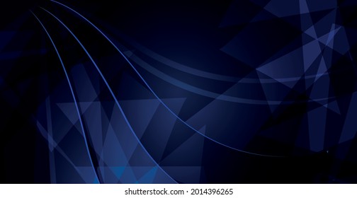 Resumen de fondo azul oscuro con líneas - Ilustración vectorial