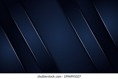 Resumen de fondo azul oscuro con línea metálica. Diseño de fondo horizontal largo. Usable para fondo, fondo de escritorio, pancarta, afiche, folleto, tarjeta, web, presentación