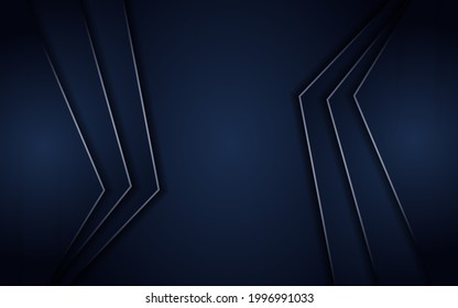Resumen de fondo azul oscuro con línea metálica. Diseño de fondo horizontal largo. Usable para fondo, fondo de escritorio, pancarta, afiche, folleto, tarjeta, web, presentación