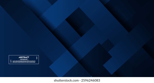 Abstract dark blue background with modern corporate concept. Rectangle overlapping pattern and shadow. eps10