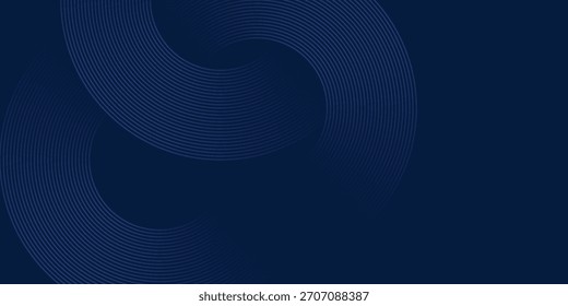 Abstract dark blue background. Modern curved lines abstract presentation background. Luxury paper cut background, wiht a modern concept