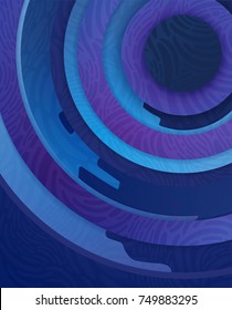 Abstract dark blue background with pattern.Material design.Paper art.Eps 10