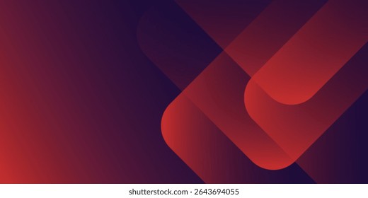 Abstract dark blue background with red diagonal lines. Dynamic shapes composition. Vector