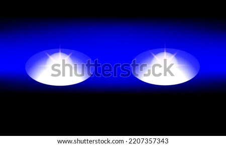 Abstract dark blue background dark scene neon lights and spotlights with smoke floating on interior surface for product display illustration