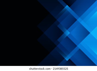 Abstract dark blue background with shiny geometric shape graphic. Modern corporate concept. Blue squares overlay layer vector. Suit for business, corporate, banner, presentation, poster, website