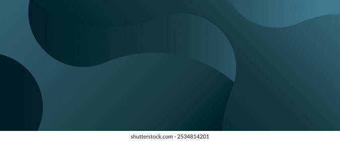 Abstract dark blue background with smooth curves. The background features a gradient of blue tones, creating a fluid, modern texture. Vector. Gradient flowy background. Blue background vector.