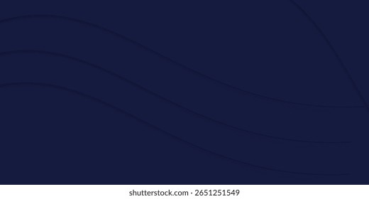 Fundo azul escuro abstrato com padrões de design de onda suave vetor eps10