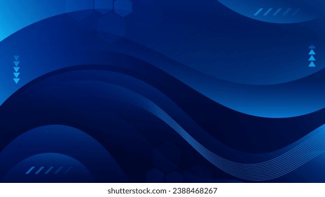 Abstract dark blue Background with Wavy Shapes. flowing and curvy shapes. This asset is suitable for website backgrounds, flyers, posters, and digital art projects.