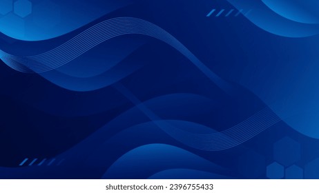 Resumen de fondo azul oscuro con formas onduladas. formas fluidas y curvadas. Este activo es adecuado para fondos de sitios web, volantes, afiches y proyectos de arte digital.