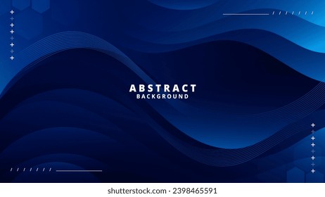 Abstract dark blue Background with Wavy Shapes. flowing and curvy shapes. This asset is suitable for website backgrounds, flyers, posters, and digital art projects.
