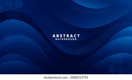 Abstract Dark blue Background with Wavy Shapes. flowing and curvy shapes. This asset is suitable for website backgrounds, flyers, posters, and digital art projects.