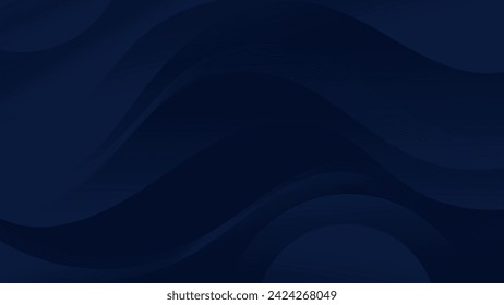 Abstract dark blue Background with Wavy Shapes. flowing and curvy shapes. This asset is suitable for website backgrounds, flyers, posters, and digital art projects.