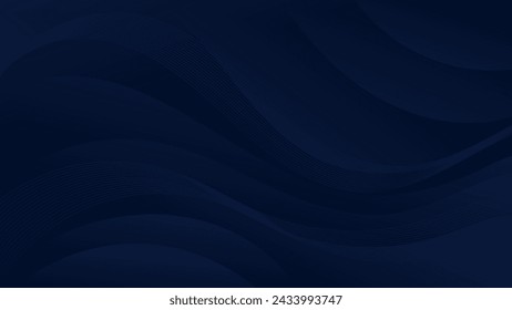 Fondo azul oscuro abstracto con formas onduladas. formas fluidas y curvas. Este activo es adecuado para fondos de sitios web, volantes, carteles y proyectos de arte digital.