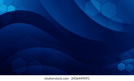 Abstract dark blue Background with Wavy Shapes. flowing and curvy shapes. This asset is suitable for website backgrounds, flyers, posters, and digital art projects.