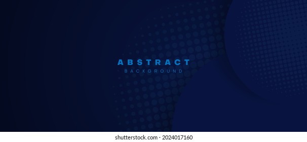 abstract dark blue banner background with halftone