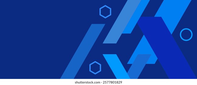 Abstract Dark Blue Banner Background Vector Creative Design. Can Be Used For Design Brochure, Website, Template Corporate, Advertising, Business Presentation