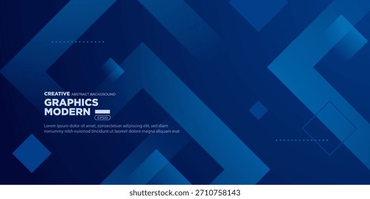 Abstractas fondo de Anuncio azul oscuro con diseño de patrón cuadrado superpuesto. Estilo de fondo de Anuncio simple y elegante. Vector Eps10