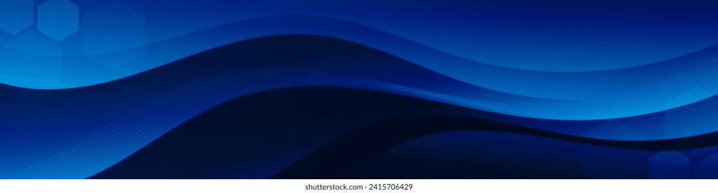 Abstract dark blue banner color with a unique wavy design. It is ideal for creating eye catching headers, promotional banners, and graphic elements with a modern and dynamic look.