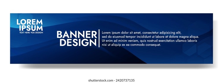 Abstract dark blue banner color with a unique wavy design. It is ideal for creating eye catching headers, promotional banners, and graphic elements with a modern and dynamic look.