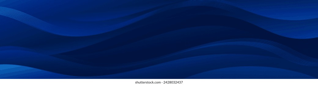 Abstract Dark blue banner color with a unique wavy design. It is ideal for creating eye catching headers, promotional banners, and graphic elements with a modern and dynamic look.