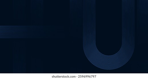Abstract dark blue banner design background with diagonal geometric overlay layer. Modern square shape graphic elements. Suit for cover