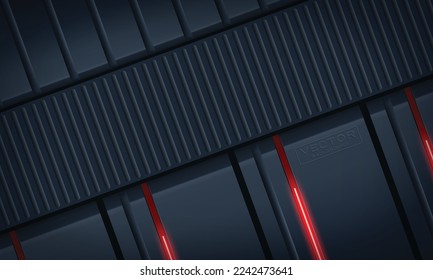 Abstract dark blue banner template
