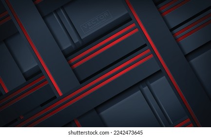 Abstract dark blue banner template
