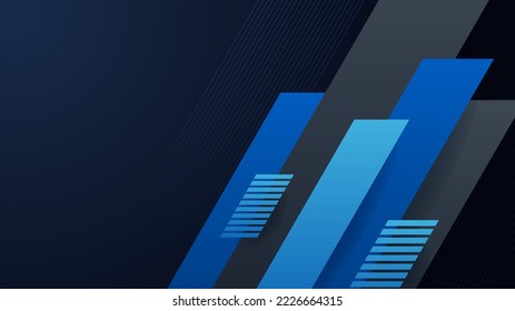 abstract dark blue and black background, line triangle hexagon structure pattern vector illustration