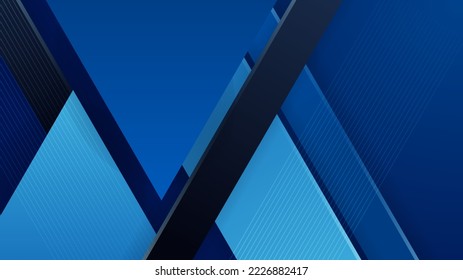 abstract dark blue and black background, line triangle hexagon structure pattern vector illustration
