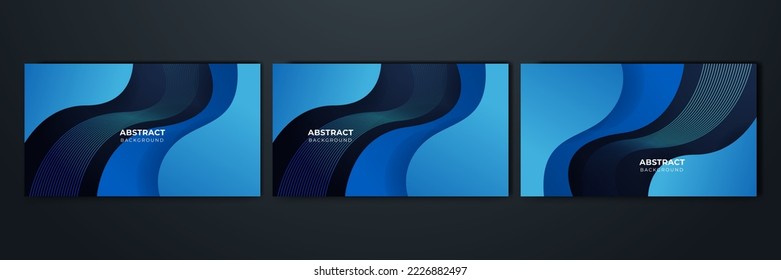 abstract dark blue and black background, line triangle hexagon structure pattern vector illustration