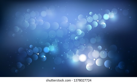 Abstract Dark Blue Blur Lights Background