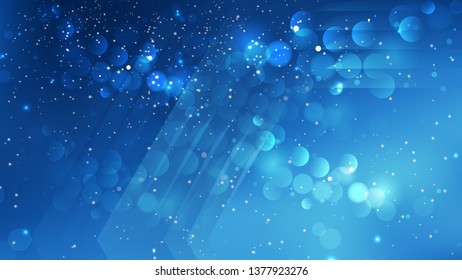 Abstract Dark Blue Blurred Bokeh Background Vector