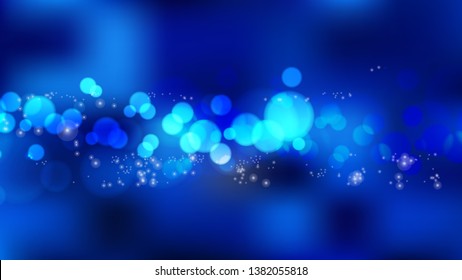 Abstract Dark Blue Blurred Lights Background Illustrator