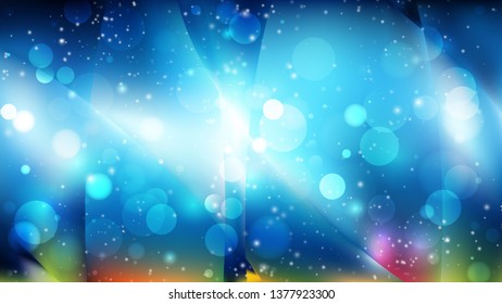Abstract Dark Blue Bokeh Background Vector