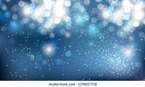 Abstract Dark Blue Bokeh Background