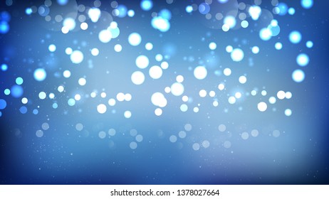 Abstract Dark Blue Bokeh Defocused Lights Background Vector Art