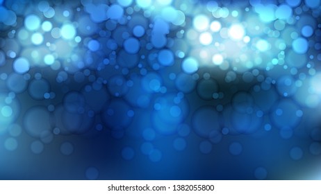Abstract Dark Blue Bokeh Lights Background Vector