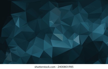 Abstract Dark Blue Color Polygon Background Design