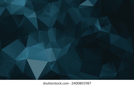 Resumen Diseño de fondo de polígono de color azul oscuro