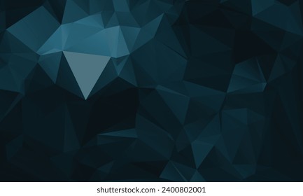 Abstract Dark Blue Color Polygon Background Design